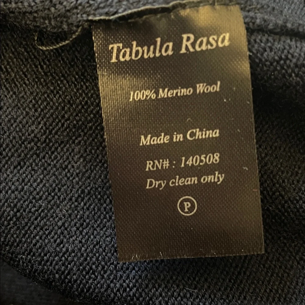 TABULA RASA Kahina Fringe Sweater in Navy